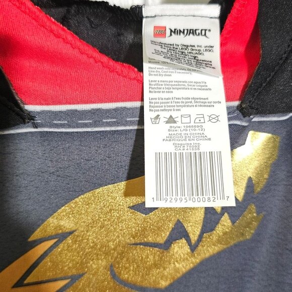 Lego Ninjago Kai Legacy Classic Costume 10-12 Jumpsuit Mask Red Ninja Disguise - Picture 11 of 12